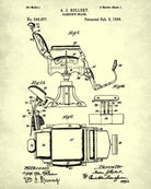 Barber Chair Patent Print Hairdressing Wall Art Poster - OnTrendAndFab