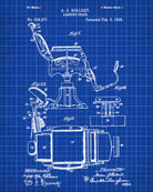 Barber Chair Patent Print Hairdressing Wall Art Poster - OnTrendAndFab