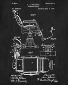 Barber Chair Patent Print Hairdressing Wall Art Poster - OnTrendAndFab