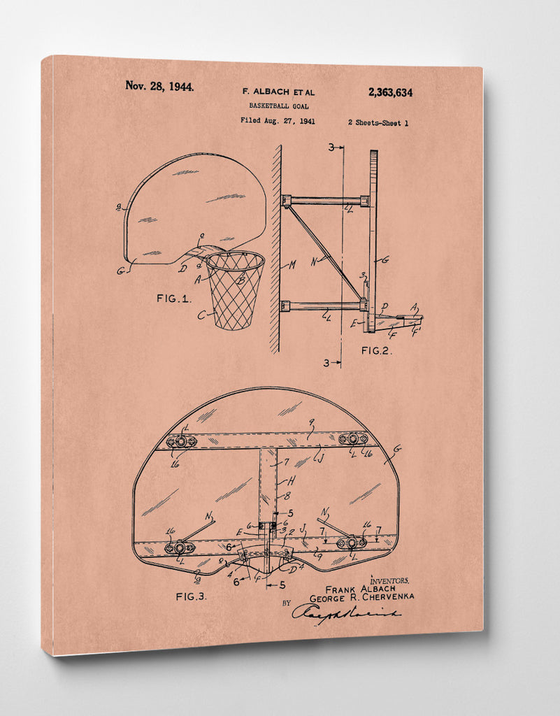 Basketball Hoop Patent Print Sports Blueprint Poster - OnTrendAndFab