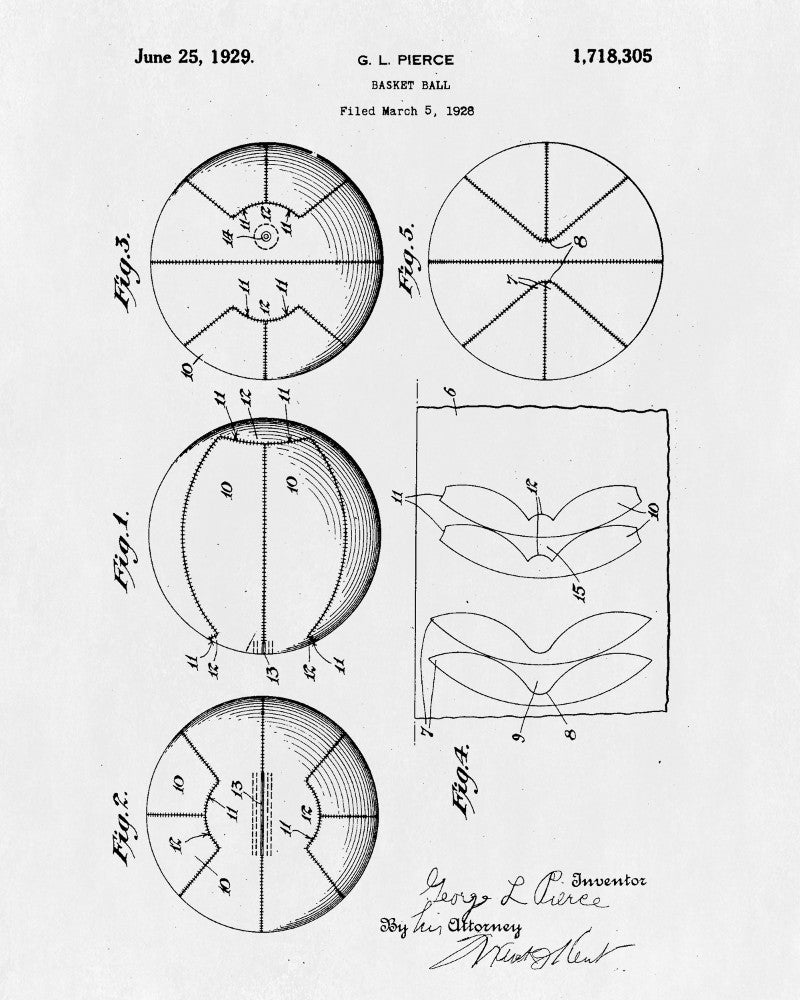Basketball Patent Print Sports Blueprint Poster - OnTrendAndFab
