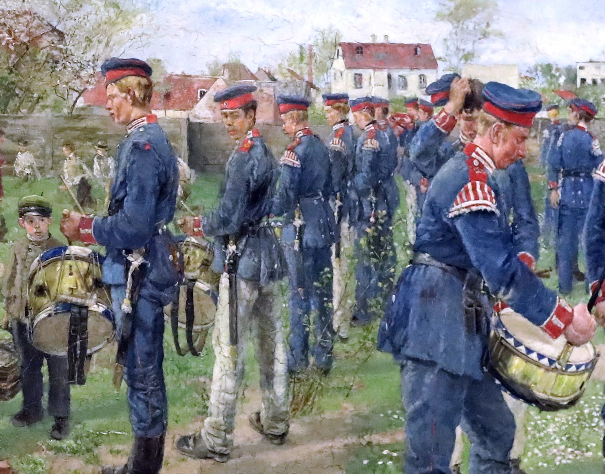 Fritz von Uhde Fine Art Print : Bavarian Drummers