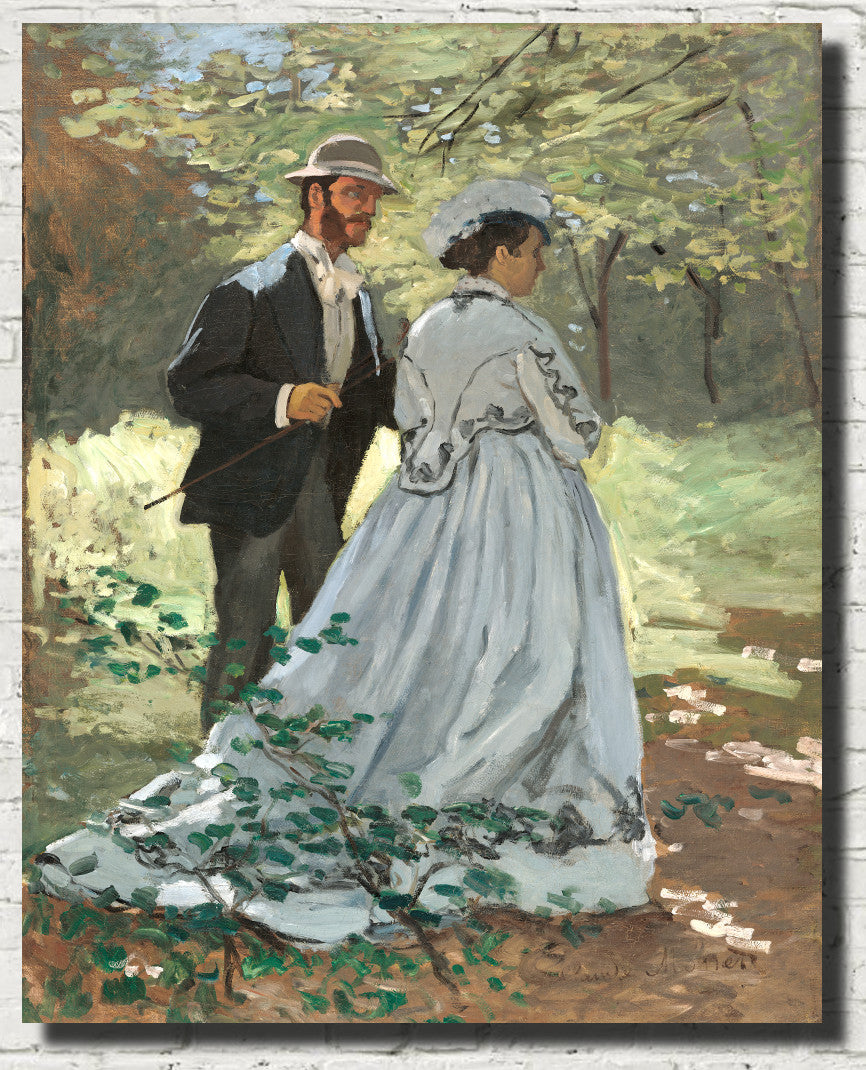 Claude Monet Fine Art Print, Bazille and Camille, Study for Déjeuner sur l'Herbe