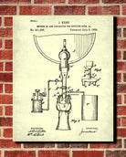 Beer Bottle Filling Blueprint Bar Poster Cafe Art - OnTrendAndFab