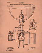 Beer Bottle Filling Blueprint Bar Poster Cafe Art - OnTrendAndFab