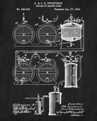 Beer Brewing Blueprint Bar Poster Cafe Art - OnTrendAndFab