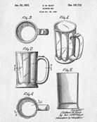 Bar Poster Beer Glass Patent Print Pub Wall Poster Cafe Art - OnTrendAndFab