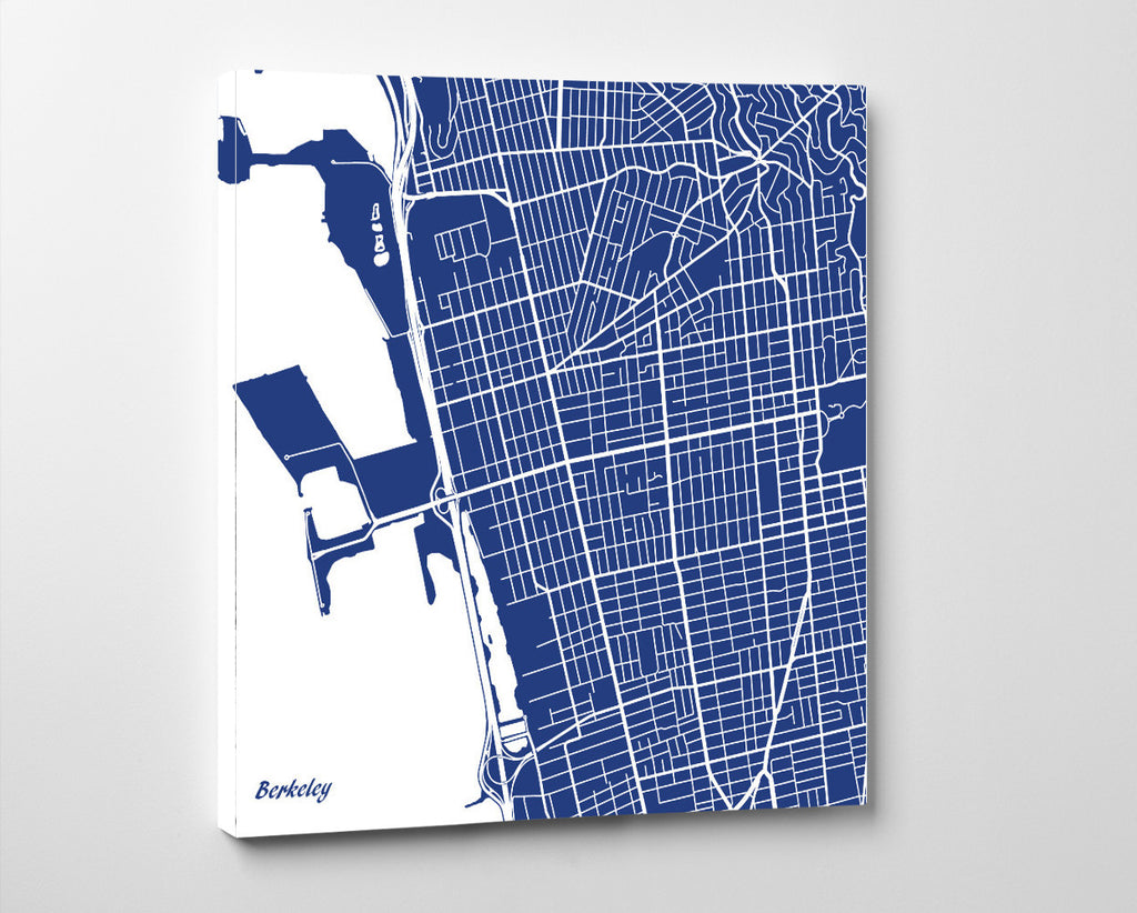 Berkeley, California City Street Map Print Custom Wall Map