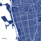 Berkeley, California City Street Map Print Custom Wall Map