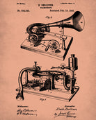 Gramophone Blueprint Music Poster Patent Print - OnTrendAndFab