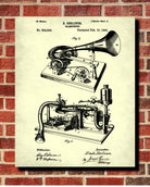 Gramophone Blueprint Music Poster Patent Print - OnTrendAndFab