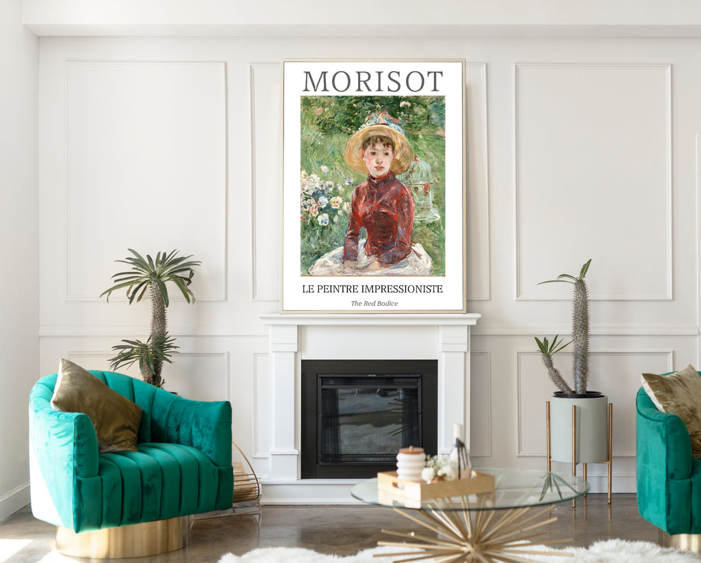 Berthe Morisot Exhibition Poster, The Red Bodice