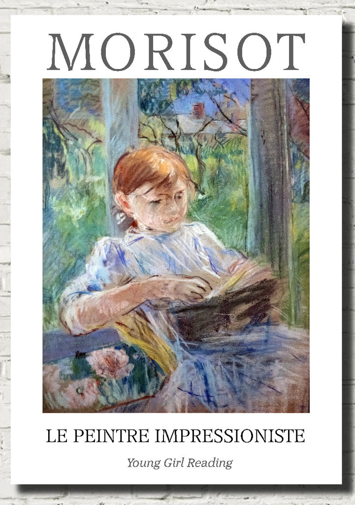 Berthe Morisot Exhibition Poster, Young Girl Reading