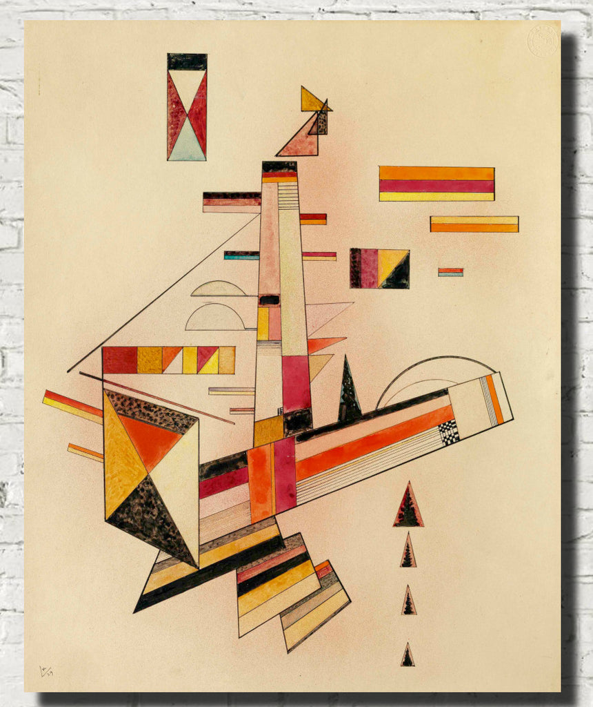 Geometric Abstract Art, Wassily Kandinsky Fine Art Print, Bestimmt