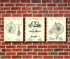 Bicycle Blueprints Set 3 Cycling Patent Prints Posters