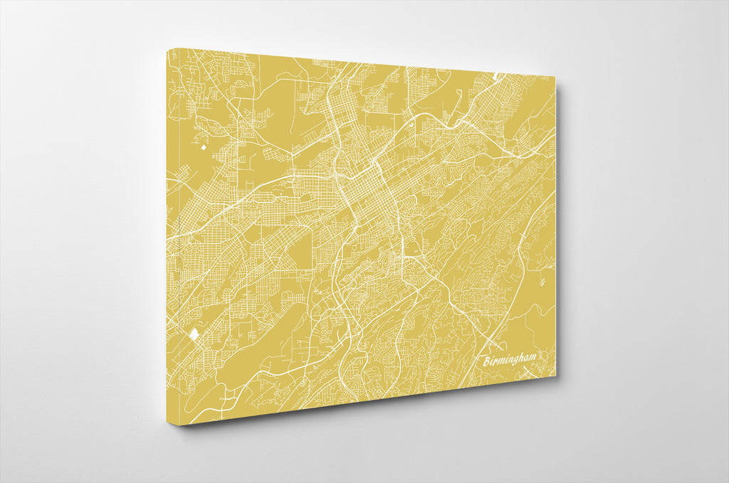 Birmingham Alabama City Street Map Print Custom Map - OnTrendAndFab