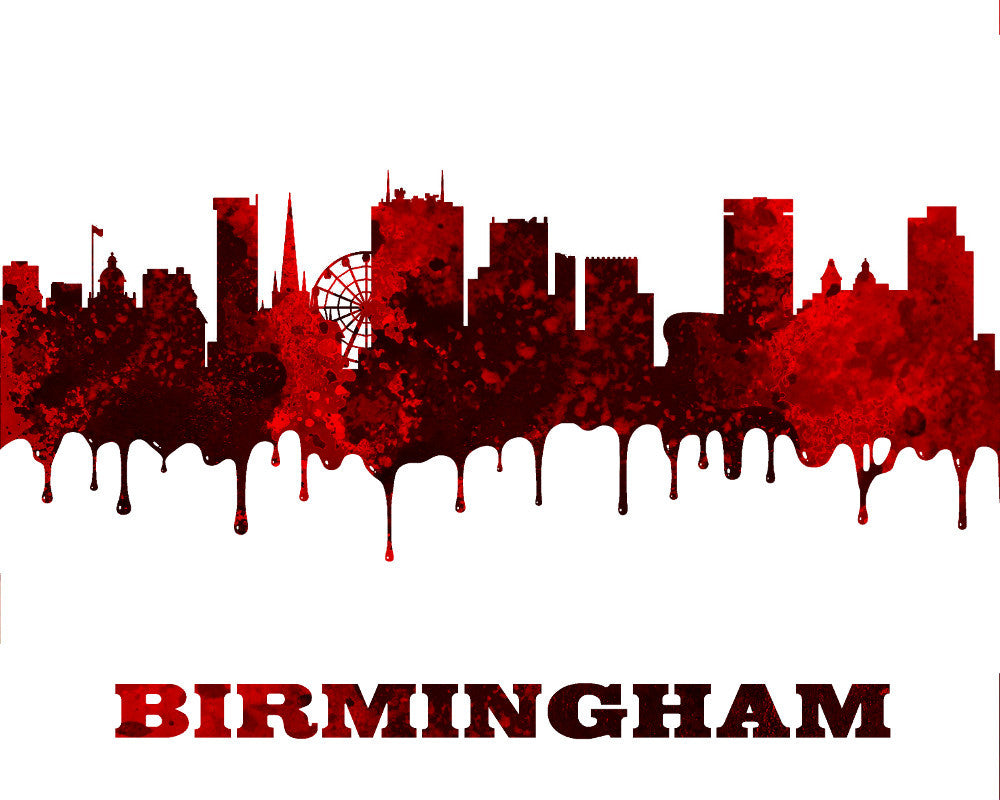 Birmingham Print City Skyline Wall Art Poster England - OnTrendAndFab