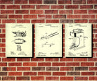 Blacksmith Patent Prints Set 3 Workshop Wall Art Posters