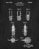 Blasting Cap Detonator Patent Print Gold Rush Mining Poster