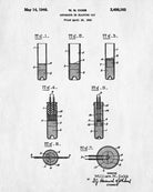 Blasting Cap Detonator Patent Print Gold Rush Mining Poster