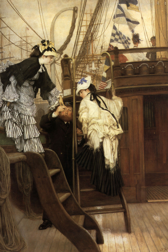 James Tissot Fine Art Print: Boarding the Yacht