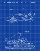 Bobsled Patent Print Olympic Winter Sports Poster