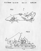 Bobsled Patent Print Olympic Winter Sports Poster