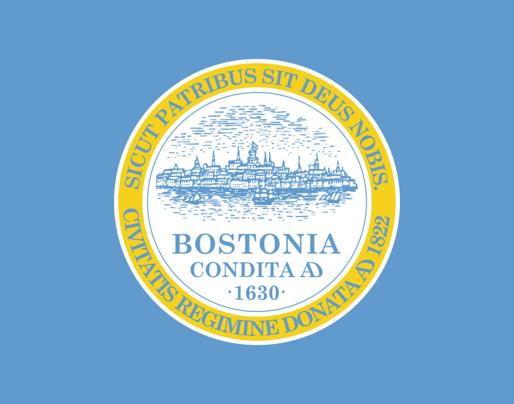 Boston Massachusetts City Flag Print