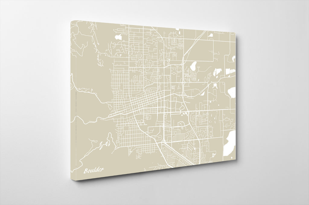 Boulder City Street Map Print Custom Wall Map Poster - OnTrendAndFab