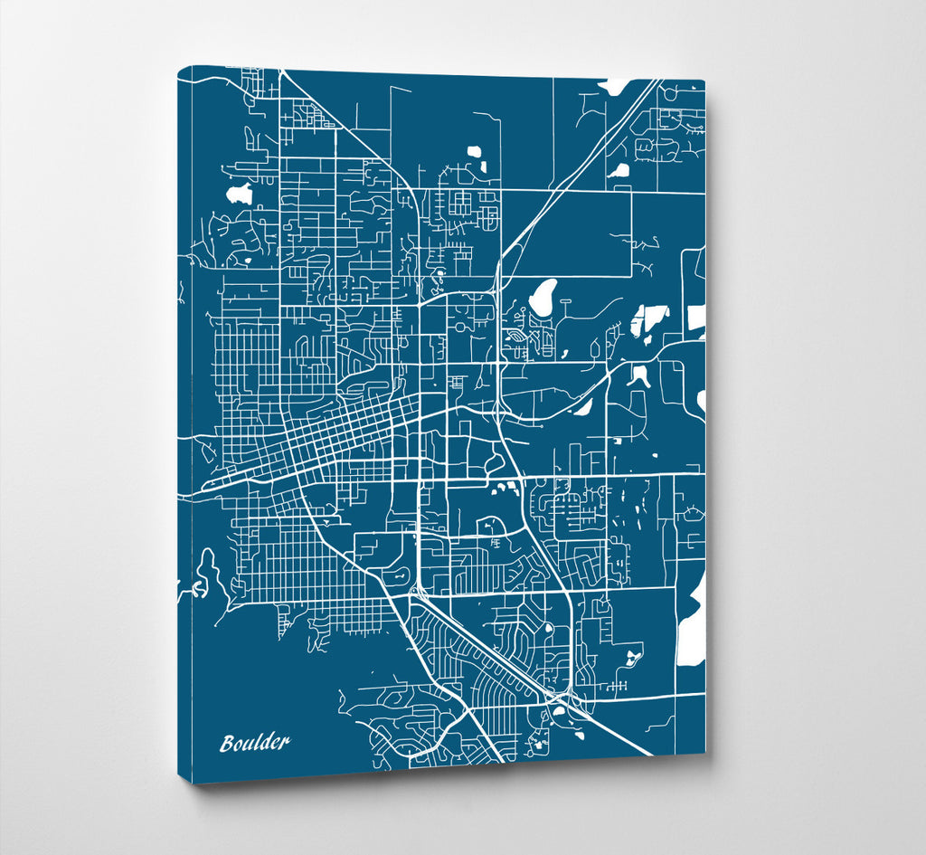 Boulder City Street Map Print Custom Wall Map Poster - OnTrendAndFab