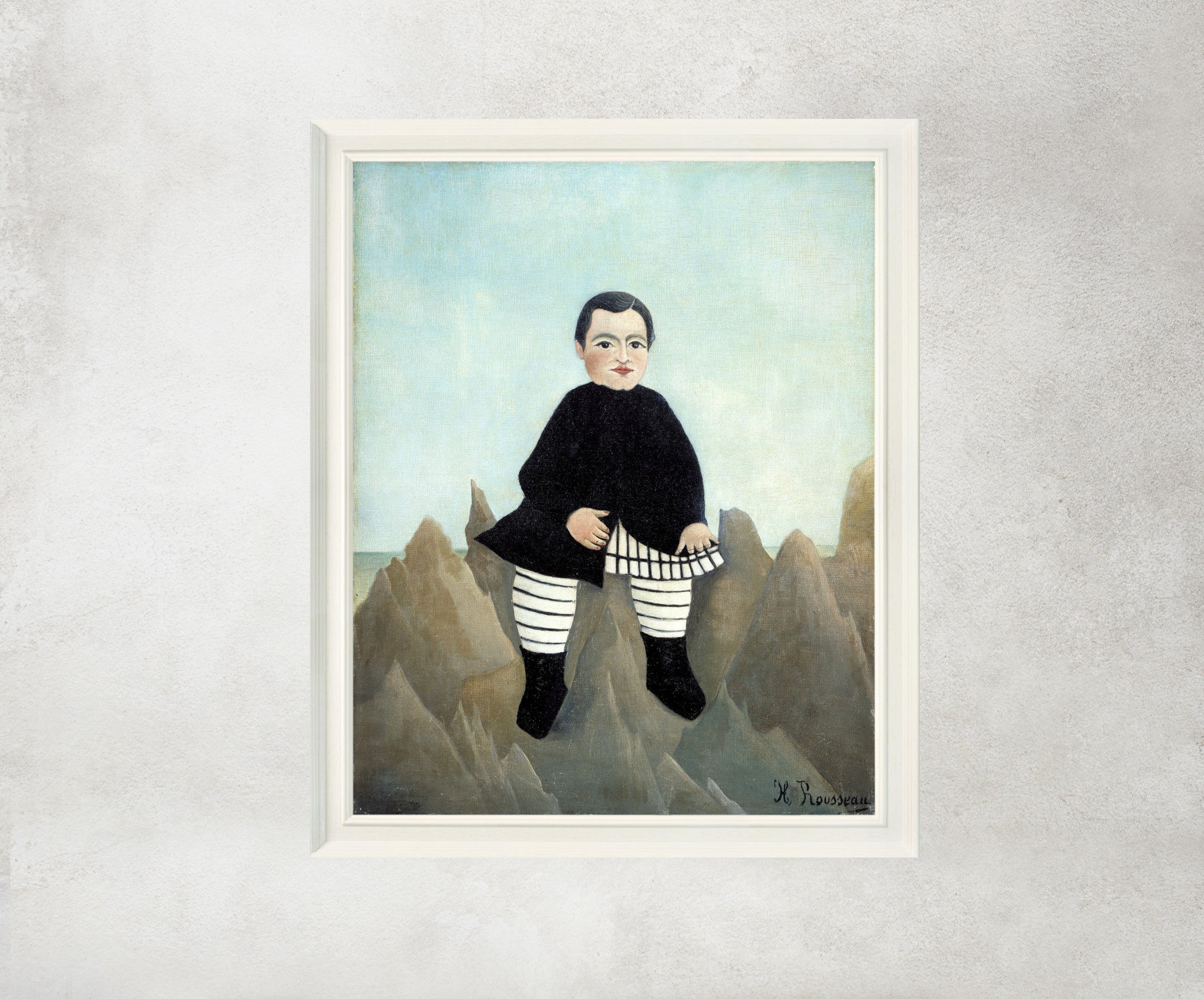 Henri Rousseau Framed Art Print, Boy on the Rocks