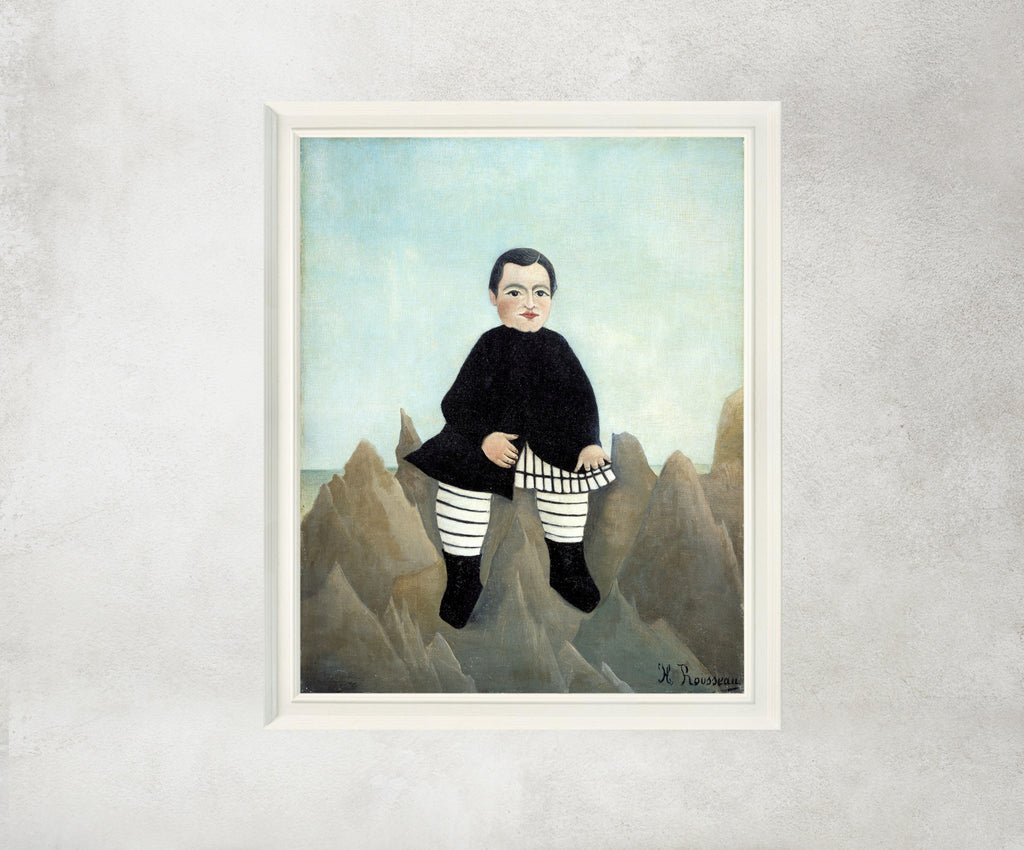 Henri Rousseau Framed Art Print, Boy on the Rocks
