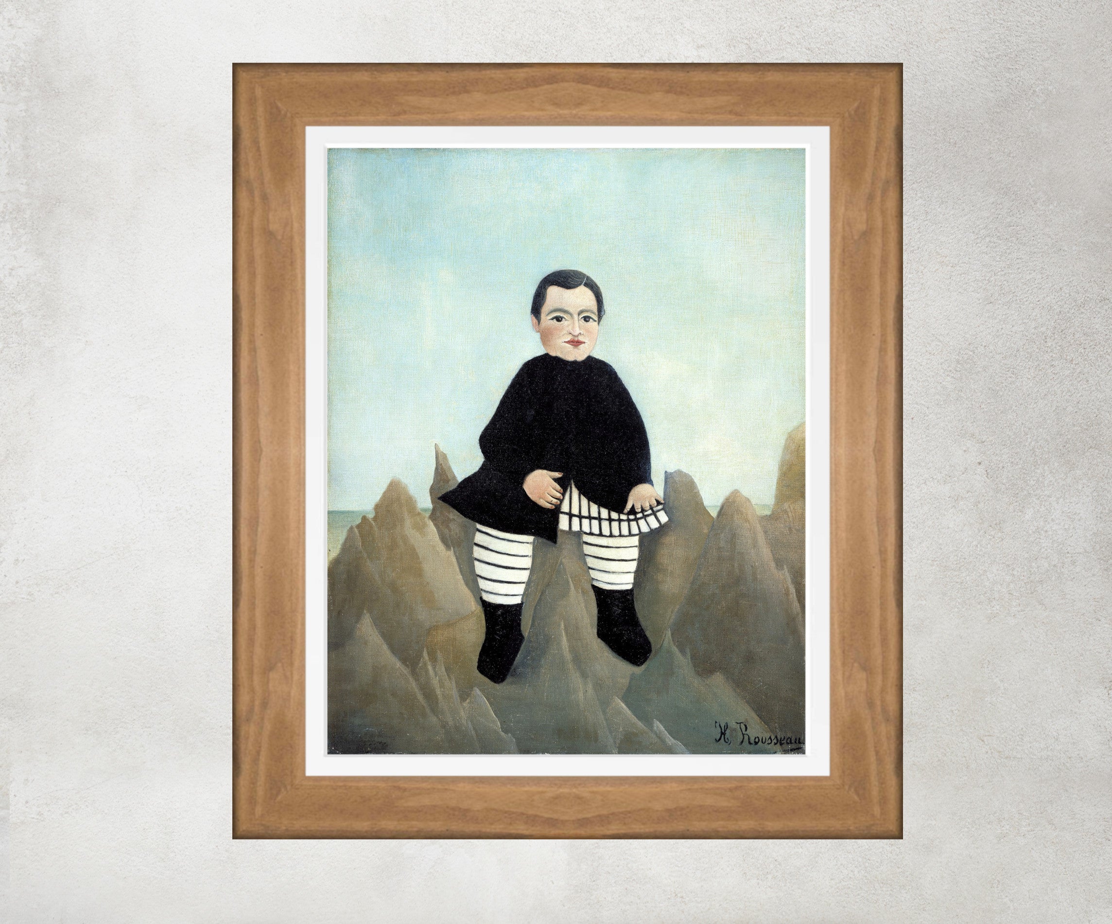 Henri Rousseau Framed Art Print, Boy on the Rocks