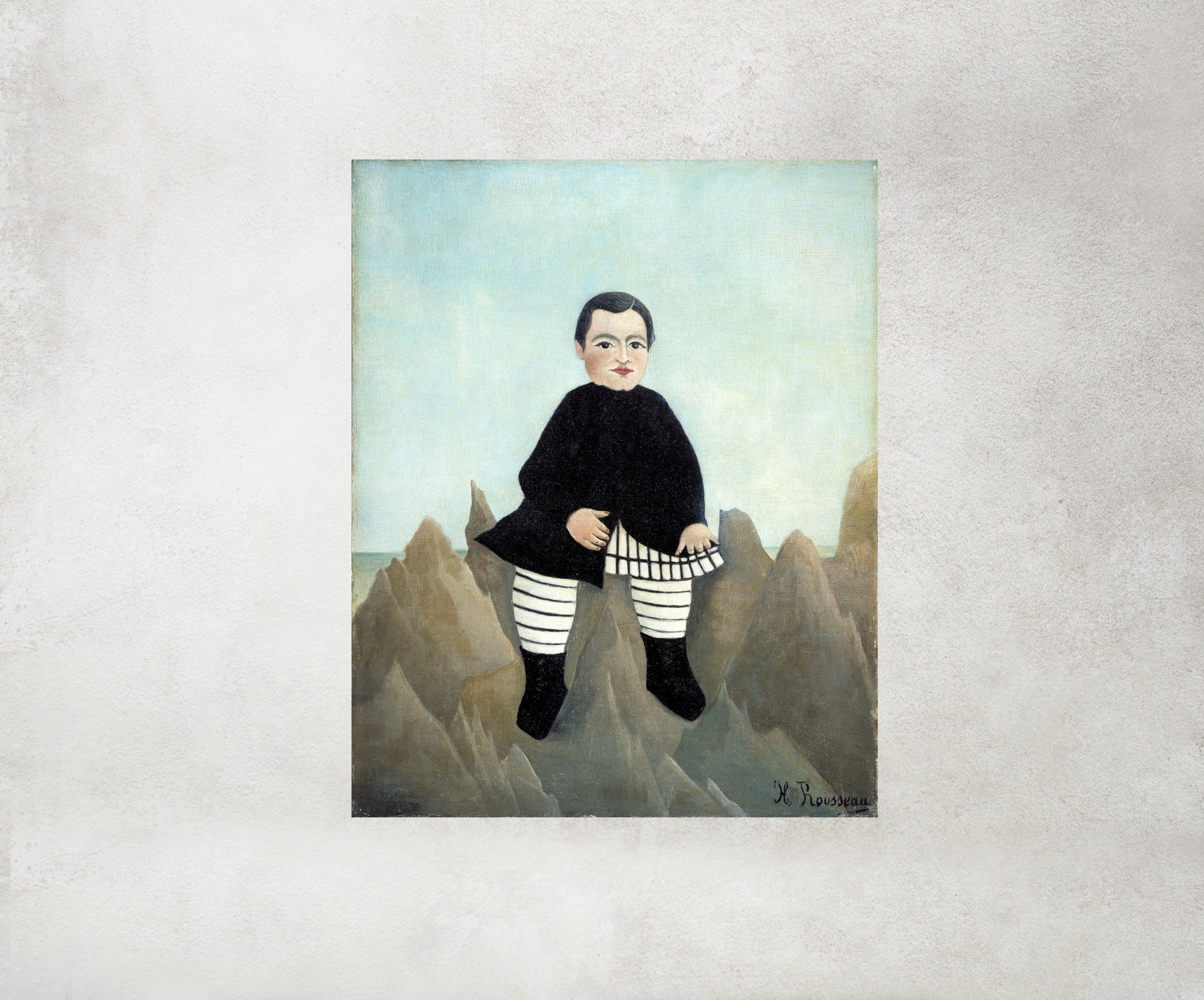 Henri Rousseau Framed Art Print, Boy on the Rocks