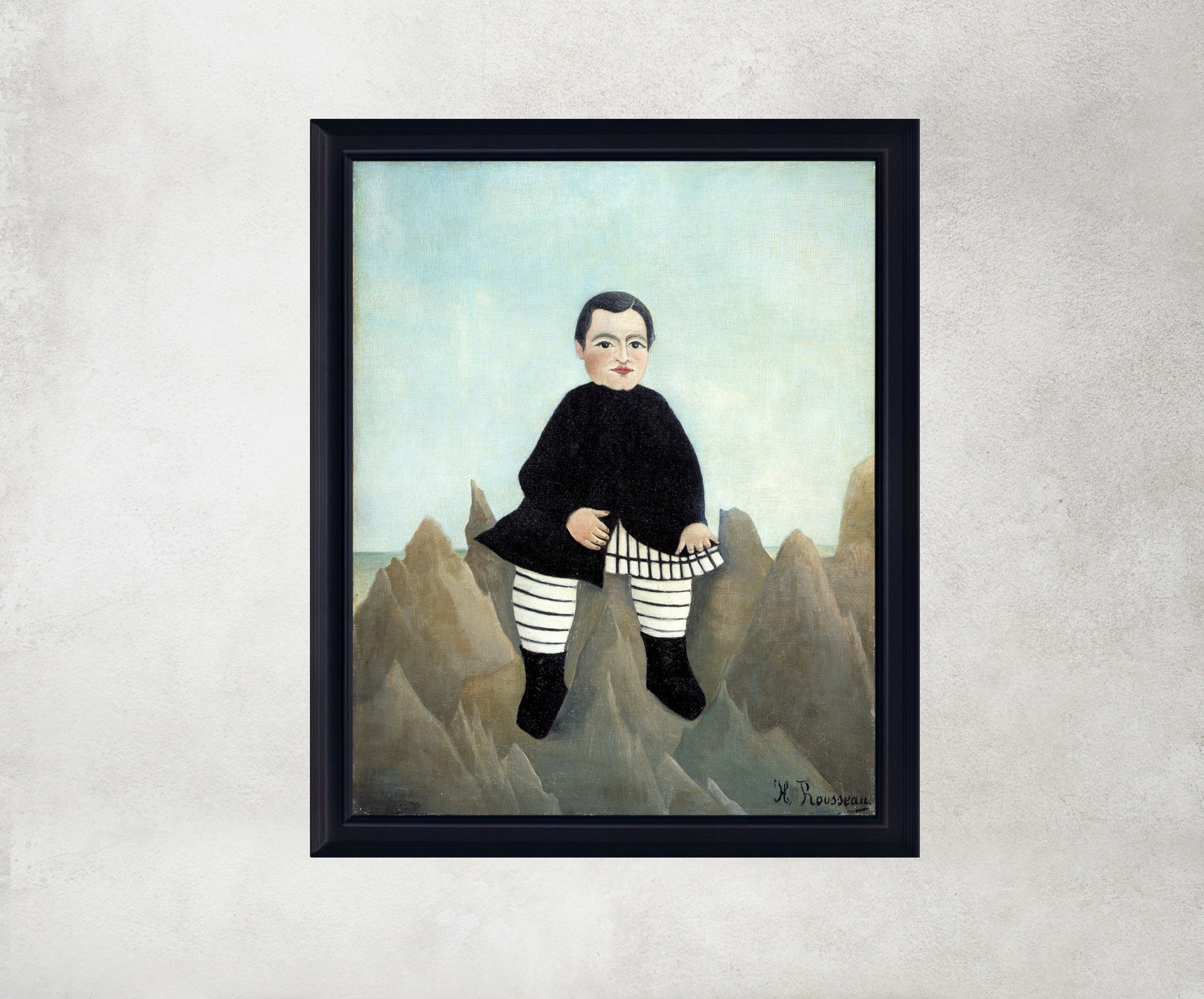 Henri Rousseau Framed Art Print, Boy on the Rocks