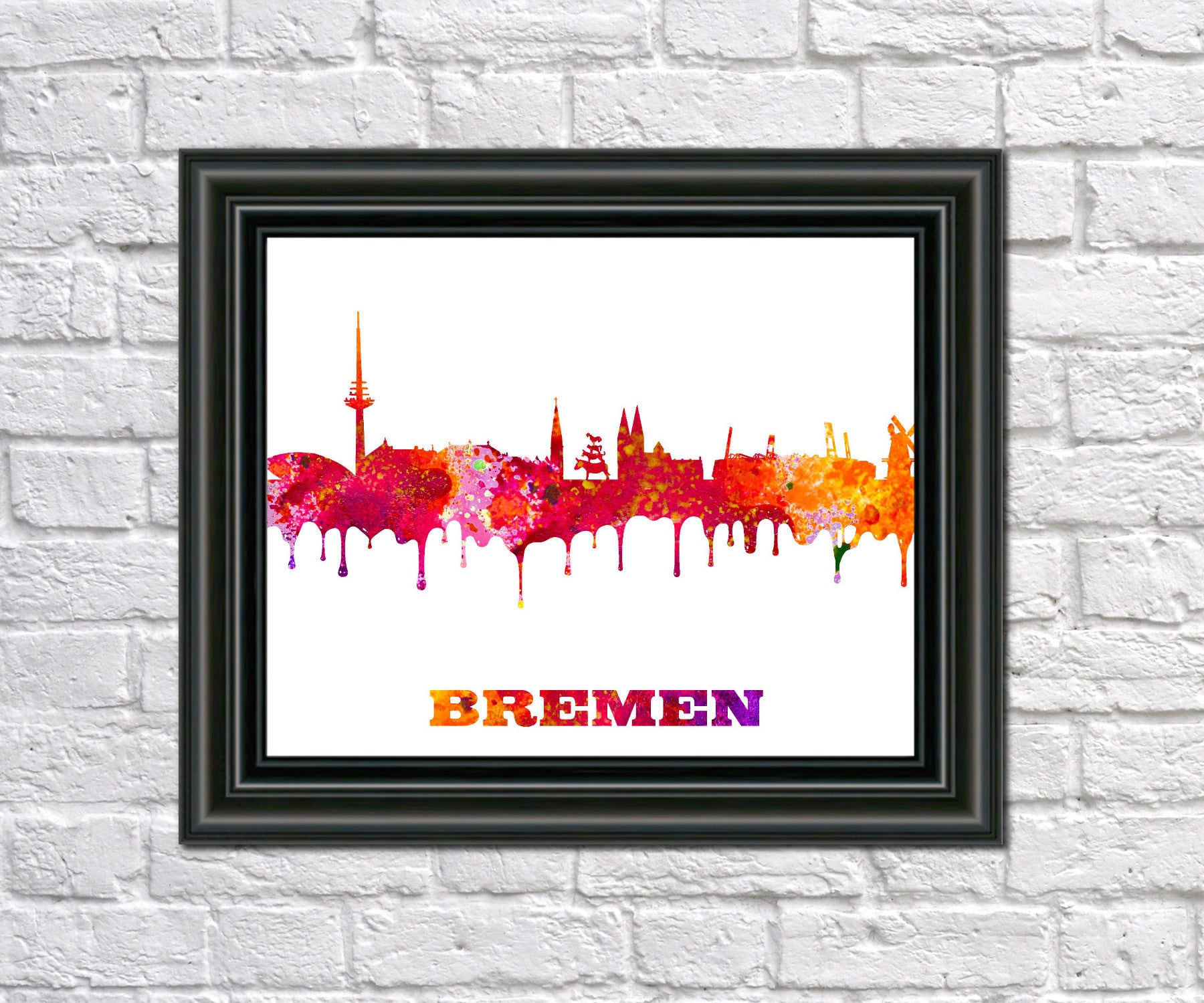 Bremen Print City Skyline Wall Art Poster Germany - OnTrendAndFab