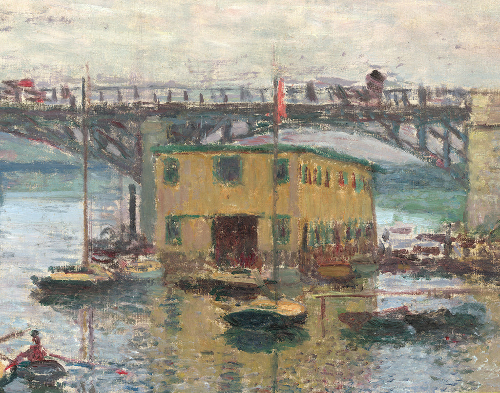 Claude Monet Fine Art Print, Bazille and Camille, Bridge at Argenteuil on a gray day