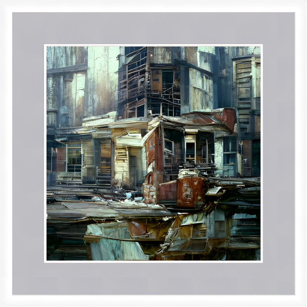 Broken City Framed Abstract Fine Art Print