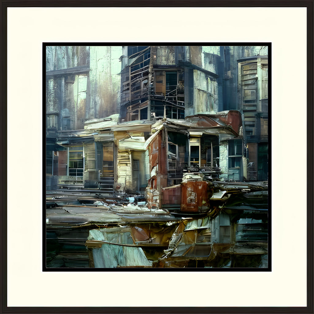Broken City Framed Abstract Fine Art Print