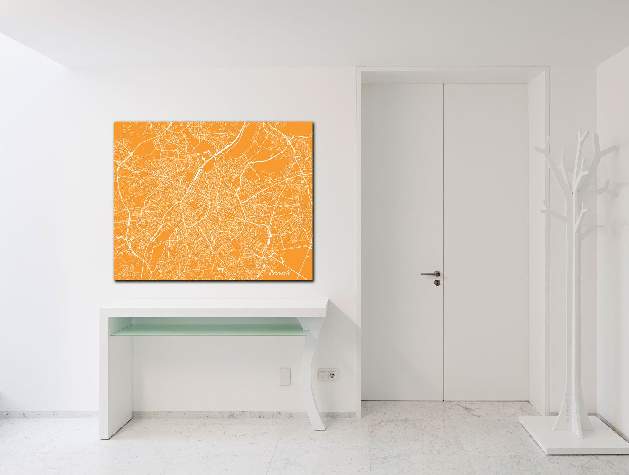 Brussels City Street Map Print Custom Map Poster - OnTrendAndFab