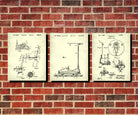 Bumper Cars Posters Set of 3 Dodgems Patent Prints