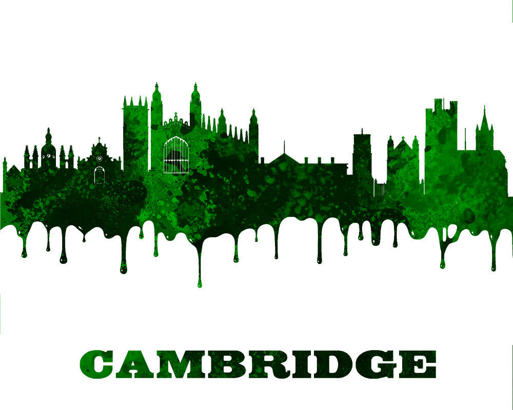 Cambridge City Skyline Print Wall Art Poster England - OnTrendAndFab