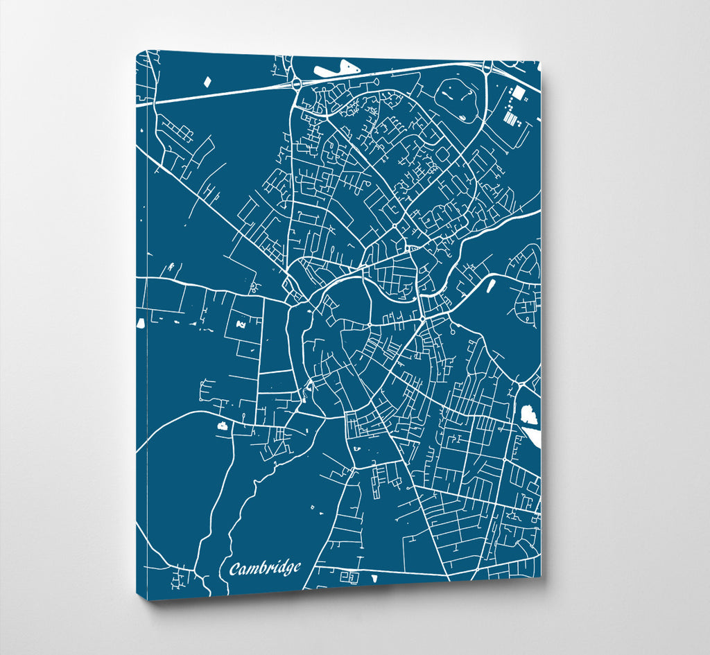 Cambridge City Street Map Print Custom Wall Map - OnTrendAndFab