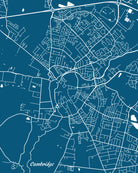 Cambridge City Street Map Print Custom Wall Map - OnTrendAndFab