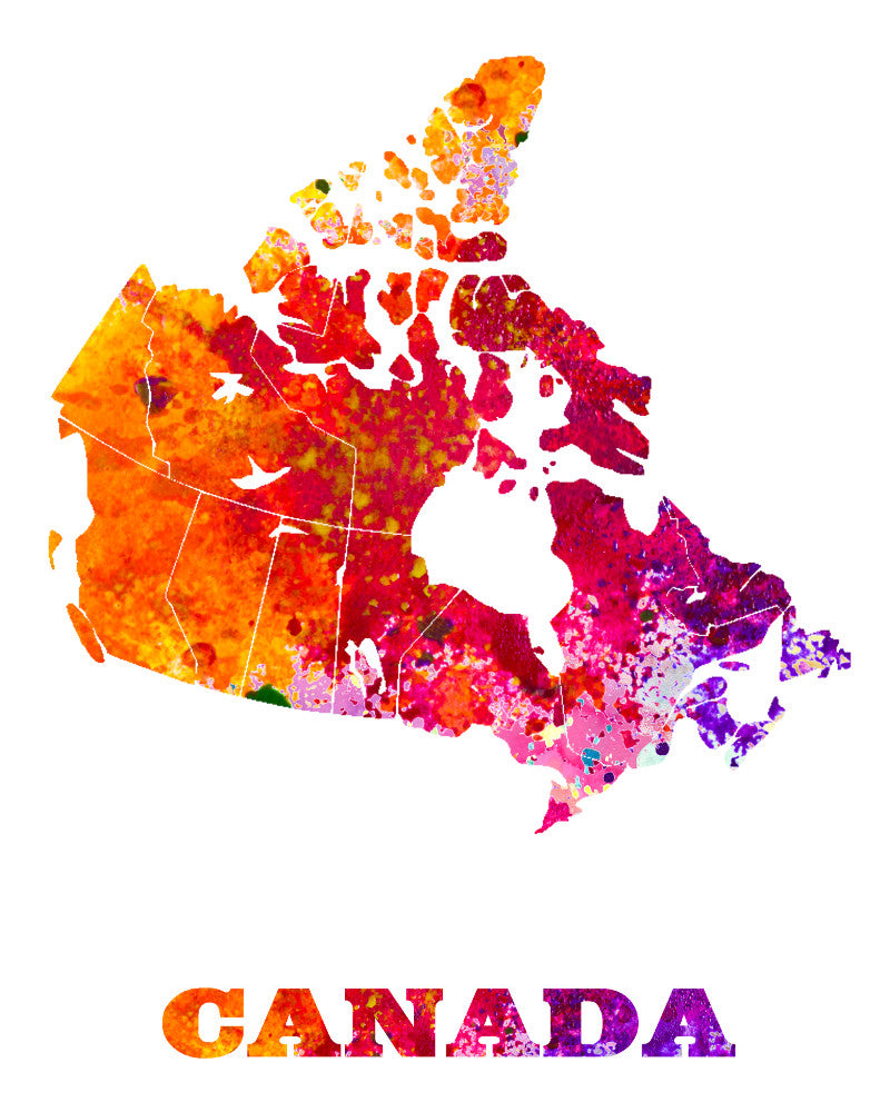 Canada Map Print Outline Wall Map of Canada