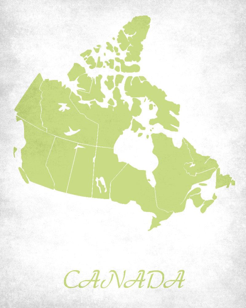 Canada Map Print Outline Wall Map of Canada