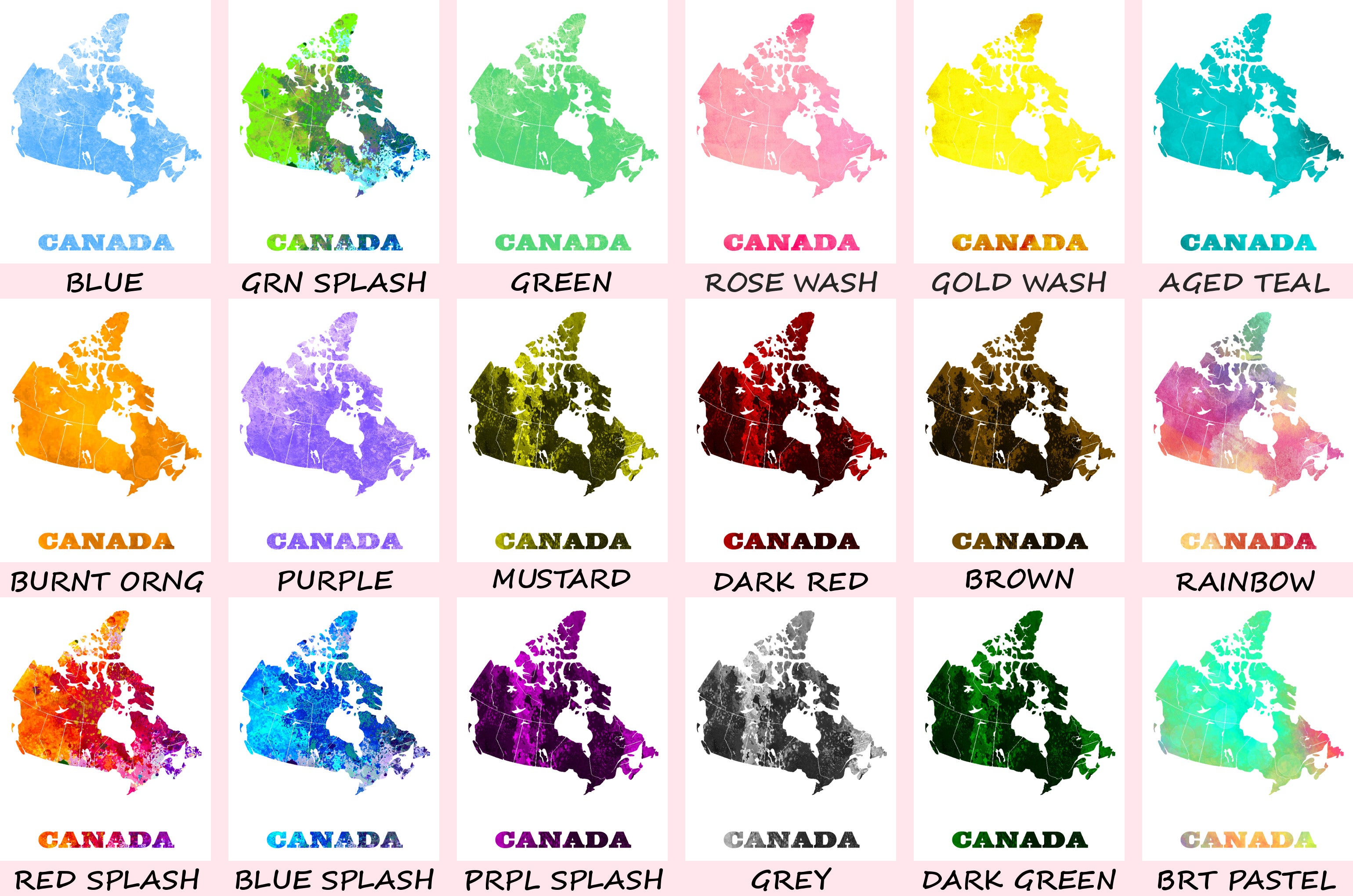 Canada Map Print Outline Wall Map of Canada