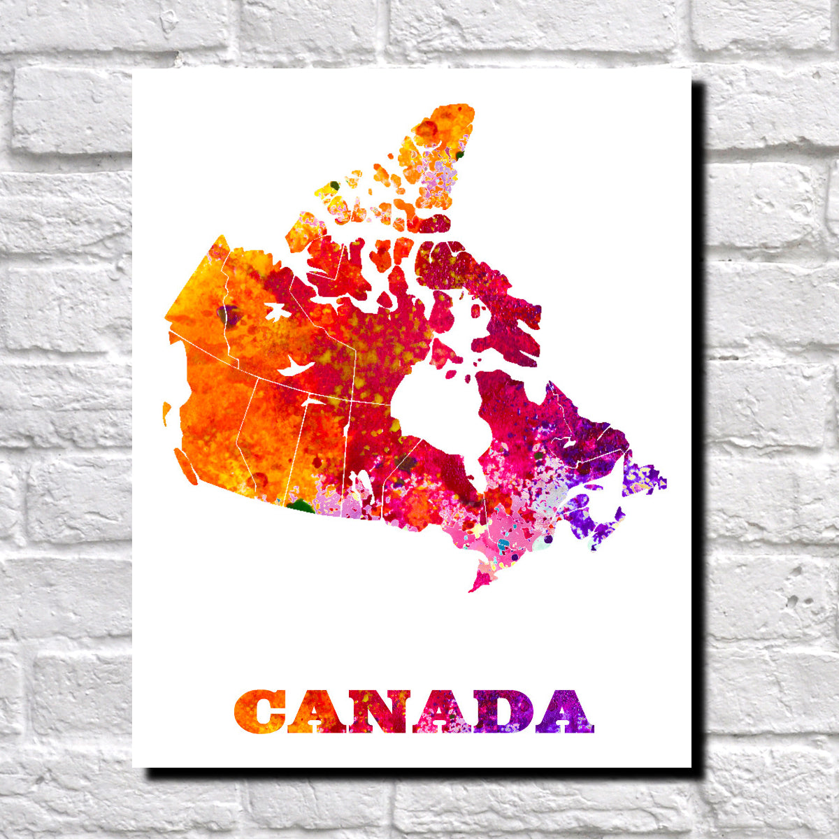 Canada Map Print Outline Wall Map of Canada