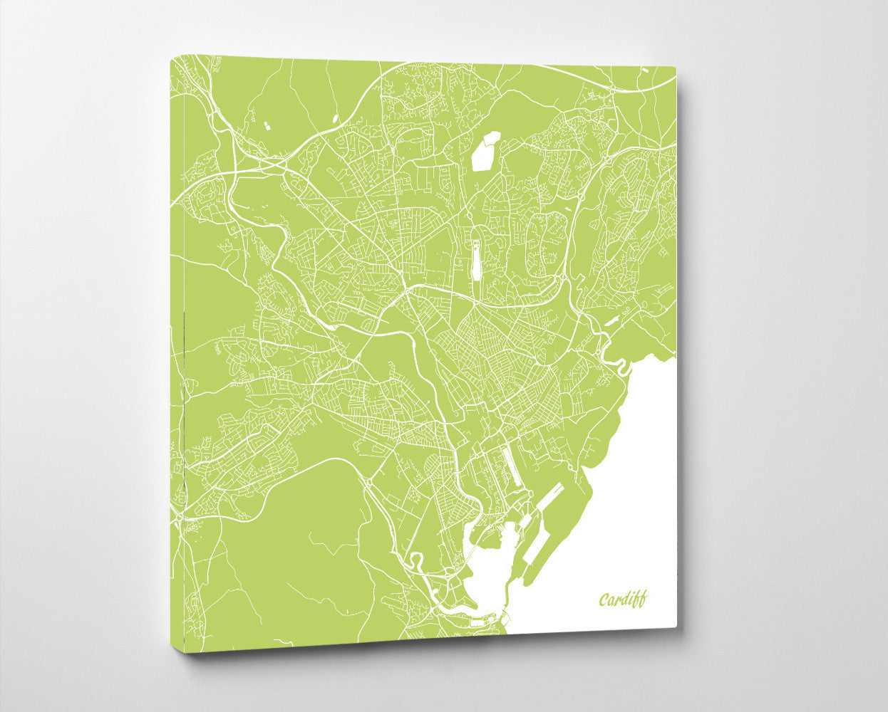 Cardiff City Street Map Print Custom Wall Map – GalleryThane