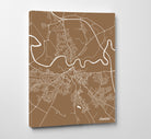 Carlisle City Street Map Print Feature Wall Art Poster
